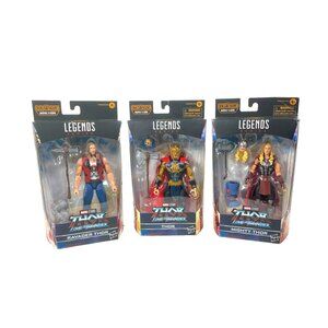 Marvel Studios Legends Series THOR Love And Thunder 6" Build A Figure Set Of 3